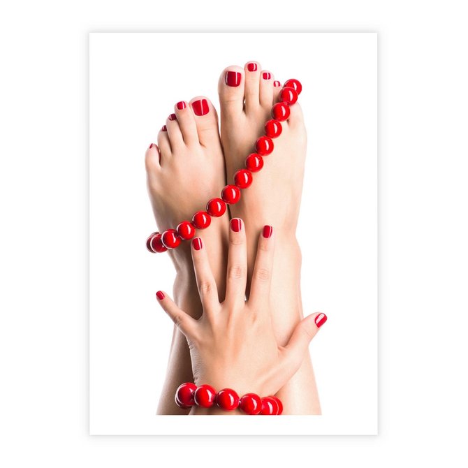 Plakat bez ramy 21x30 - Manicure spa: piękno i relaks - manicure, spa