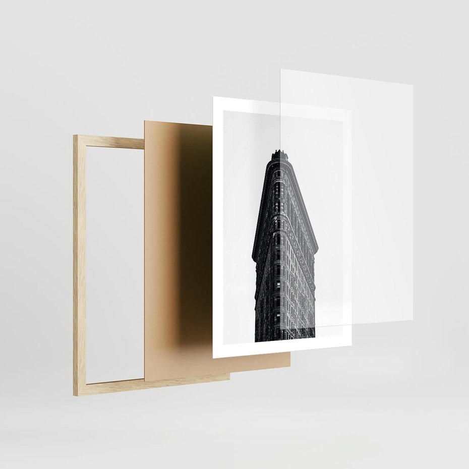 Plakat w ramie 50x70 - Majestatyczna Architektura - architektura, majestatyczny budynek - rama drewno