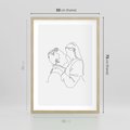 Plakat w ramie 50x70 - Bezgraniczne Tańce - para zakochanych, kobieta i mężczyzna - rama drewno