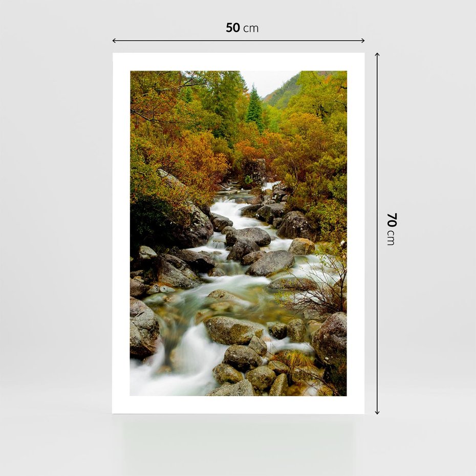 Plakat bez ramy 50x70 - Śpiew Strumienia - strumień, górski