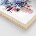 Plakat w ramie 30x40 - Kolorowa Ekspresja - kwiaty, graficzne - rama drewno