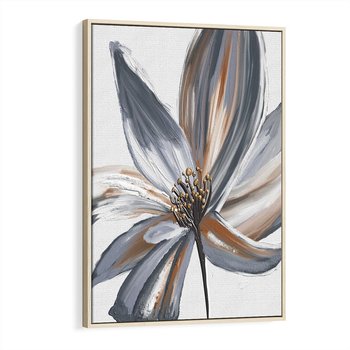 Obraz w ramie 50x70 - Olejne kwiaty - wyraz emocji - kwiaty, malowane - rama drewno