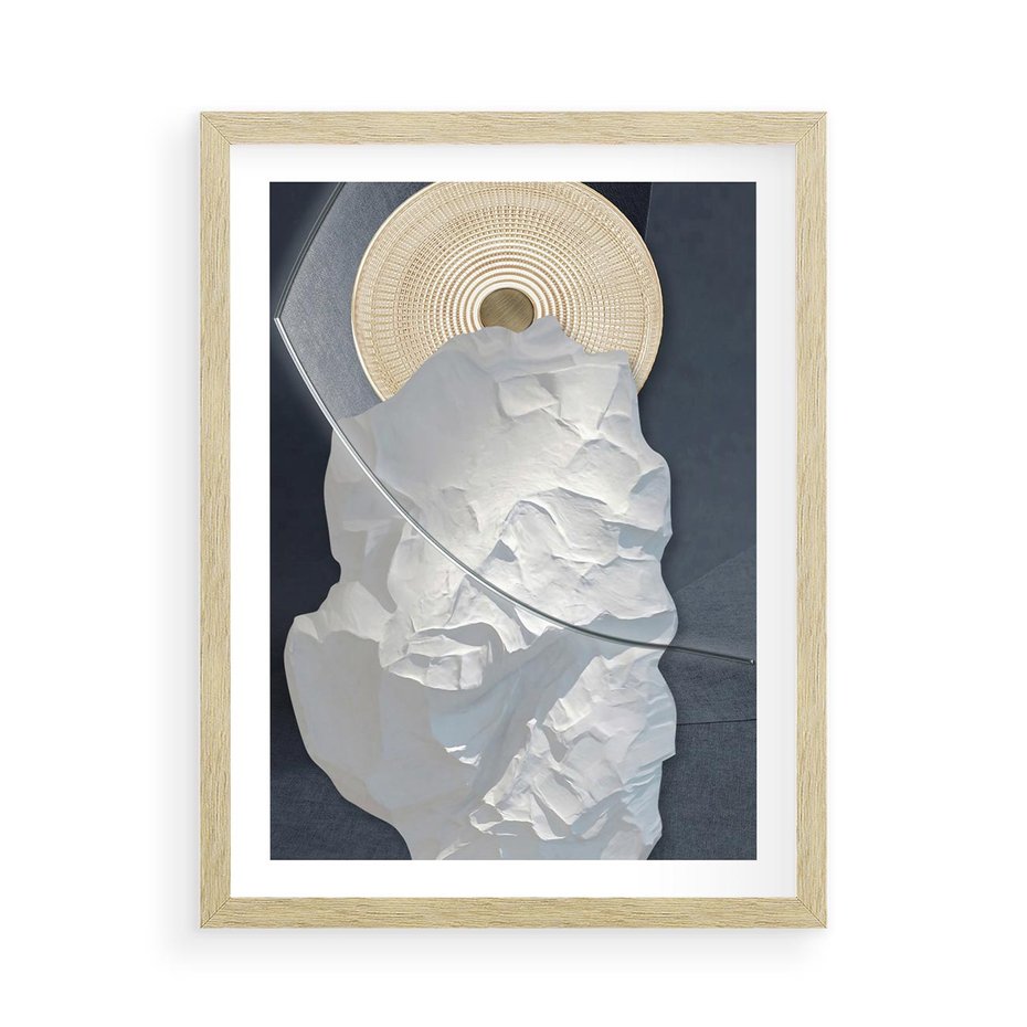 Plakat w ramie 50x70 - Wyraz Twojej Wyjątkowości - sztuka, nowoczesna - rama drewno