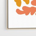 Obraz w ramie 70x100 - Rozbijające Refleksje - abstrakcyjne kolorowe kwiaty, minimlizm - rama drewno