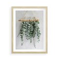 Plakat w ramie 50x70 - Uwodzicielska zieleń eukaliptusa - eukaliptus, zielone - rama drewno