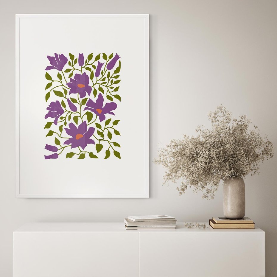 Plakat bez ramy 30x40 - Rozmyte Granice - kwiaty, kompozycja