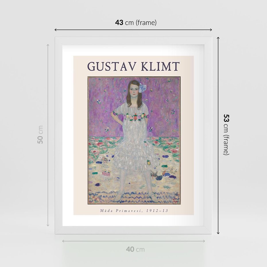 Plakat w ramie 40x50 - Gustav Klimt: Reprodukcja - reprodukcja, gustav klimt - rama biała