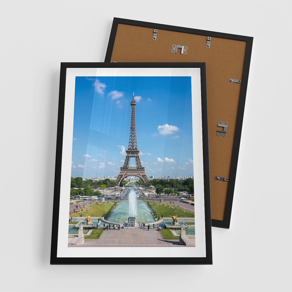 Plakat w ramie 50x70 - Wieża Eiffla - Eiffla, Paryż - rama czarna