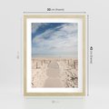 Plakat w ramie 30x40 - Ścieżka na plaży - plaża, ścieżka - rama drewno