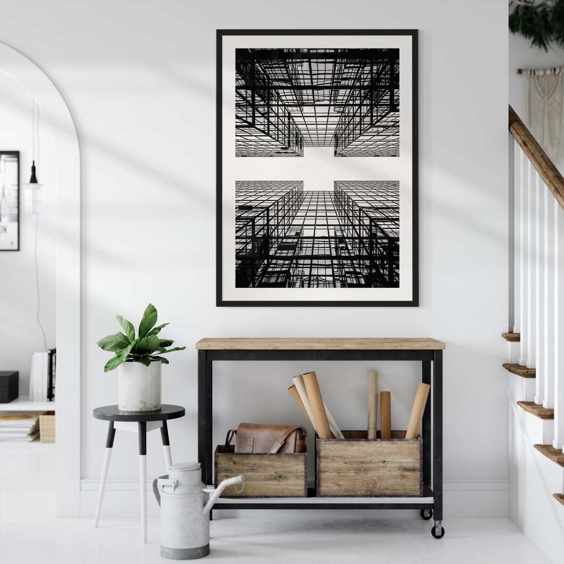 Plakat w ramie 50x70 - Czar i Wielkość - wieżowce, architektura - rama czarna