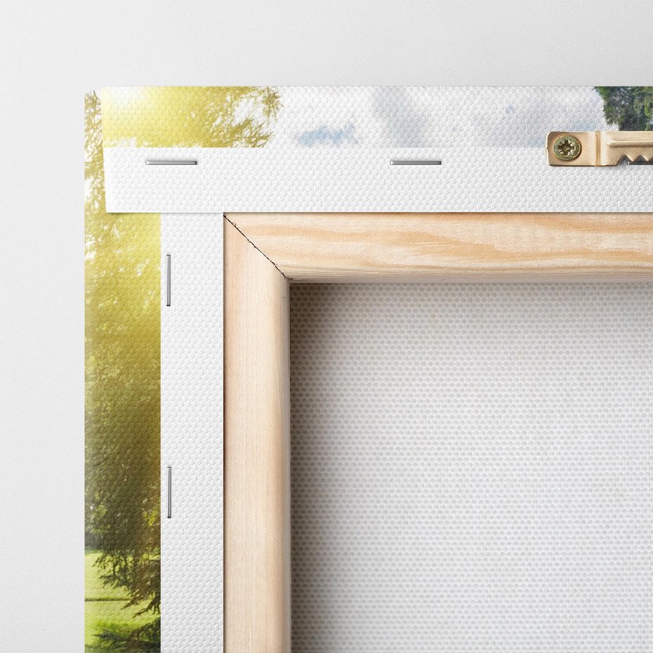 Obraz na płótnie 150x50 - Ogród: urok drzew i roślinności - ogród, drzewa