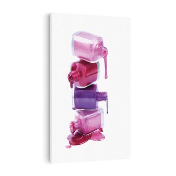 Obraz na płótnie 80x120 - Kolorowe Paznokcie - lakiery, do paznokci