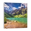 Obraz na płótnie 70x70 - Urok gór i jezior - góry, jezioro