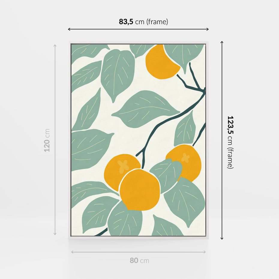 Obraz w ramie 80x120 - Wewnętrzna Melodia - plakat, nowoczesna sztuka - rama biała