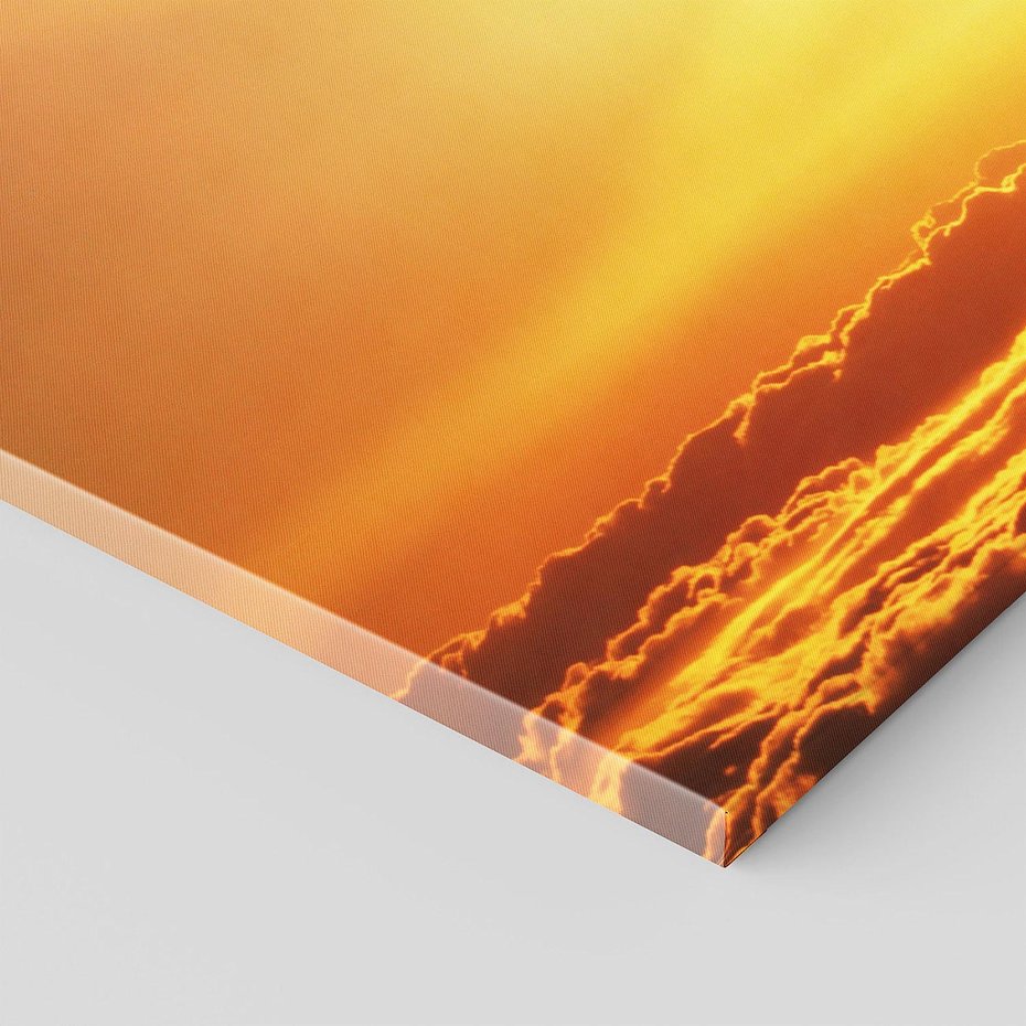 Obraz na płótnie 120x60 - Wolność podróży - samolot, słońce