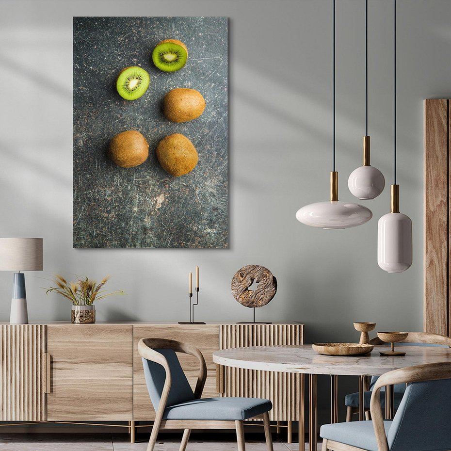 Obraz na płótnie 50x70 - : Zdrowe kąski - kiwi, owoce