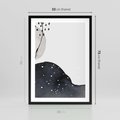 Plakat w ramie 50x70 - Szara Abstrakcja - abstrakcja, akwarela - rama czarna
