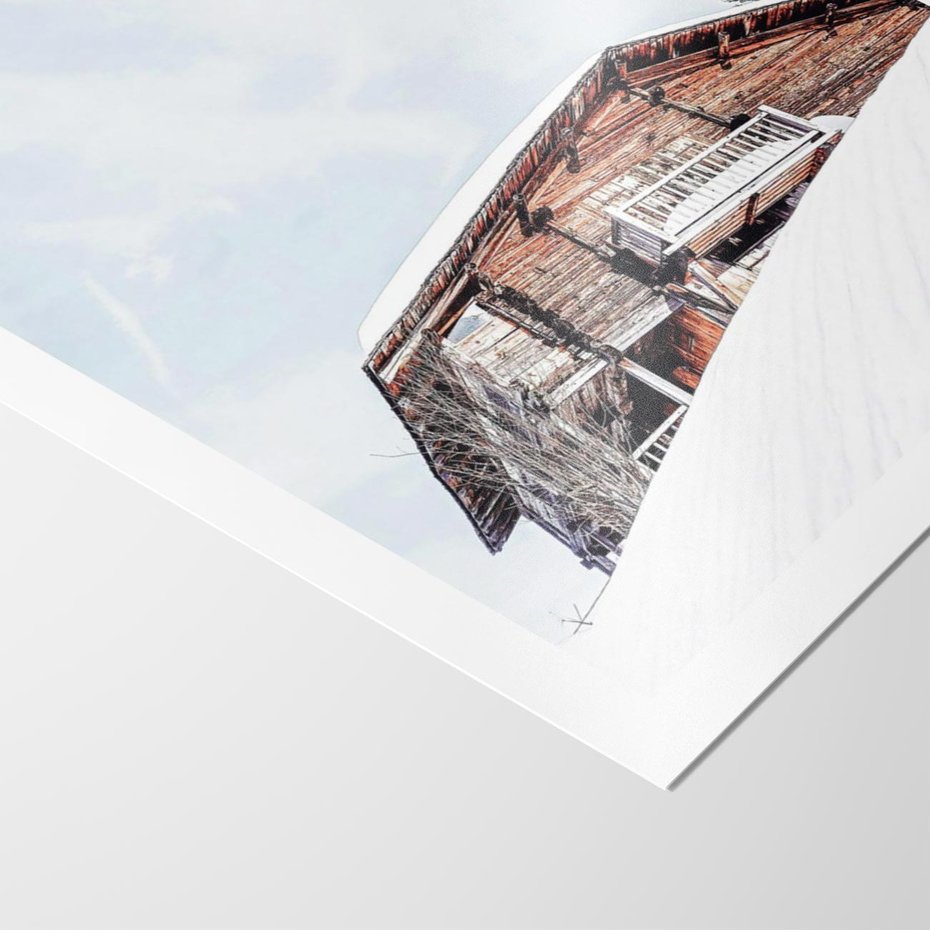 Plakat bez ramy 30x40 - Spokój Górskiej Zimy - chatka w górach, domek górski