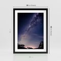 Plakat w ramie 30x40 - Gwiaździste Ujęcie - gwiaździste niebo, noc - rama czarna