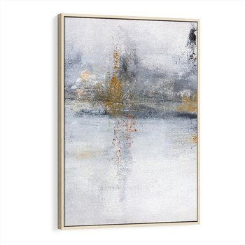 Obraz w ramie 80x120 - Kontrastujące Chaosy - abstrakcja, kontrast - rama drewno