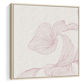 Obraz w ramie 50x50 - Szept marzeń i tajemnic - abstrakcyjne, roślinne ornamenty - rama drewno