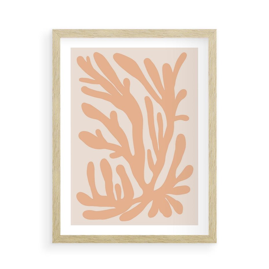 Plakat w ramie 50x70 - Rozkwitające Abstrakcje - nowoczesna sztuka, plakat modern - rama drewno