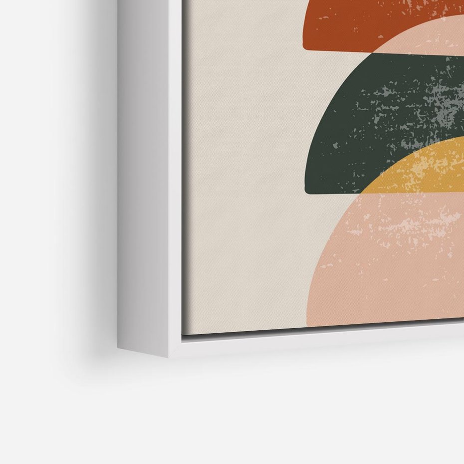 Obraz w ramie 80x80 - Energetyczne Wzory - nowoczesny plakat, abstrakcyjne kształty - rama biała