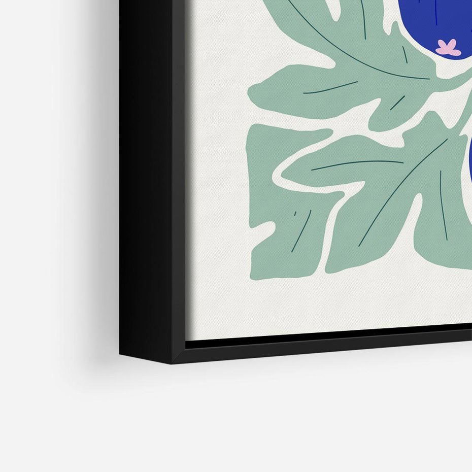 Obraz w ramie 50x50 - Symfonia Przestrzeni - figi, plakat - rama czarna