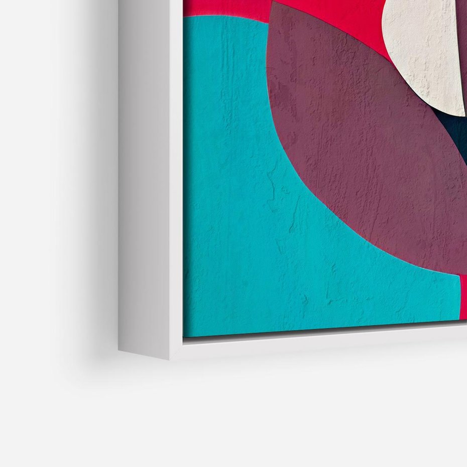 Obraz w ramie 80x80 - Kolorowe Odsłony Inspiracji - abstrakcyjny obraz, olejny - rama biała