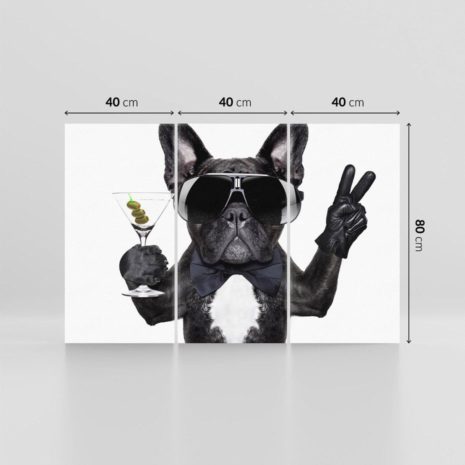 Obraz na płótnie 120x80 - Boxer Drink Zabawa - pies, boxer