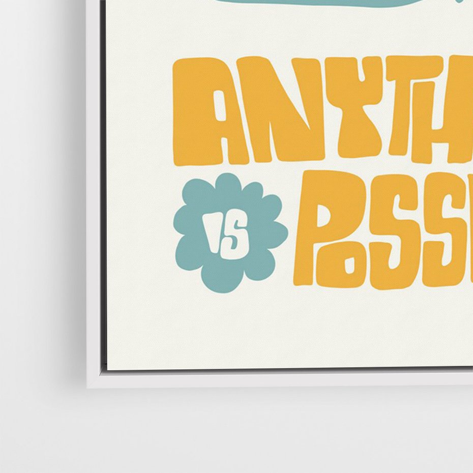 Obraz w ramie 70x100 - Kolorowa Harmonia - sztuka nowoczesna, pastelowe kwiaty - rama biała