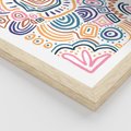 Plakat w ramie 40x50 - Eksploracja Etnicznych Granic - kolorowe etniczne wzory, tęczowe żywe kolory - rama drewno