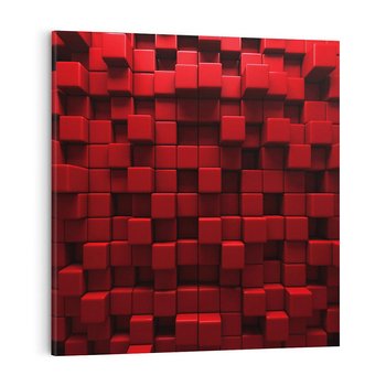 Obraz na płótnie 50x50 - Geometryczne 3D: wizja przestrzeni - geometryczne, 3D