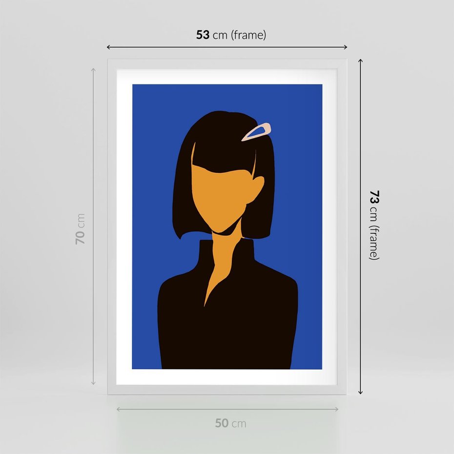 Plakat w ramie 50x70 - Energetyczne Zestawienie - sztuka nowoczesna, plakat - rama biała