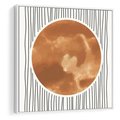 Obraz w ramie 80x80 - Eteryczne Krągłe Echa - boho obraz, geometria - rama biała