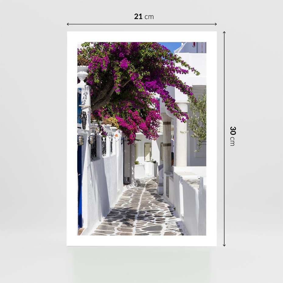 Plakat bez ramy 21x30 - Mroczna Tajemnica - uliczka, perspektywa