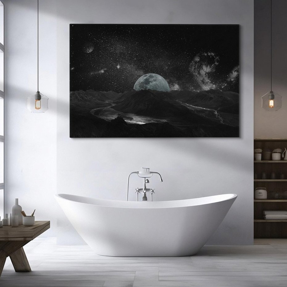 Obraz na płótnie 70x50 - Kosmiczne piękno: ziemia z lotu ptaka - kosmos, ziemia