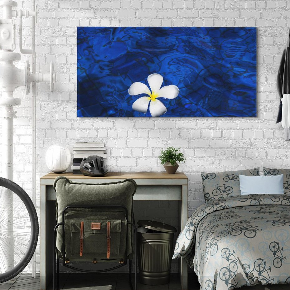 Obraz na płótnie 120x60 - Kwiaty wodne delikatność natury - kwiat, woda