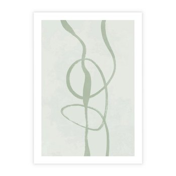 Plakat bez ramy 40x50 - Zieleń Wewnętrznej Harmonii - zielona abstrakcja, zgaszona zieleń