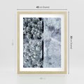 Plakat w ramie 40x50 - Ujęcie Zimowej Szosy - zima, śnieg - rama drewno