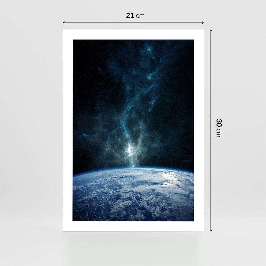 Plakat bez ramy 21x30 - Wędrówka przez galaktyki - ziemia, kosmos