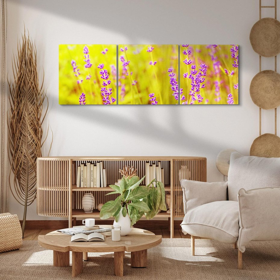 Obraz na płótnie 120x40 - Delikatność natury - lawenda, kwiaty