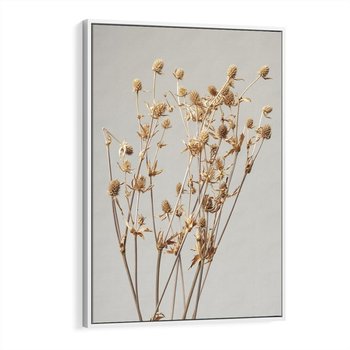 Obraz w ramie 50x70 - Delikatne gipsówki - gipsówka, suche - rama biała