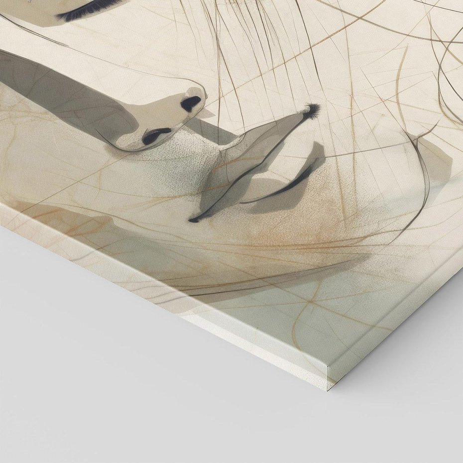 Obraz na płótnie 70x70 - Tylko Zamknij Oczy - twarz kobiety, zamknięte oczy