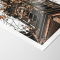 Plakat bez ramy 30x40 - Jesienna Wieża w Liściach - architektura, wieża