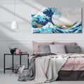 Obraz na płótnie 120x60 - Wzburzone Morze - wielka fala w kaganawie, Hokusai