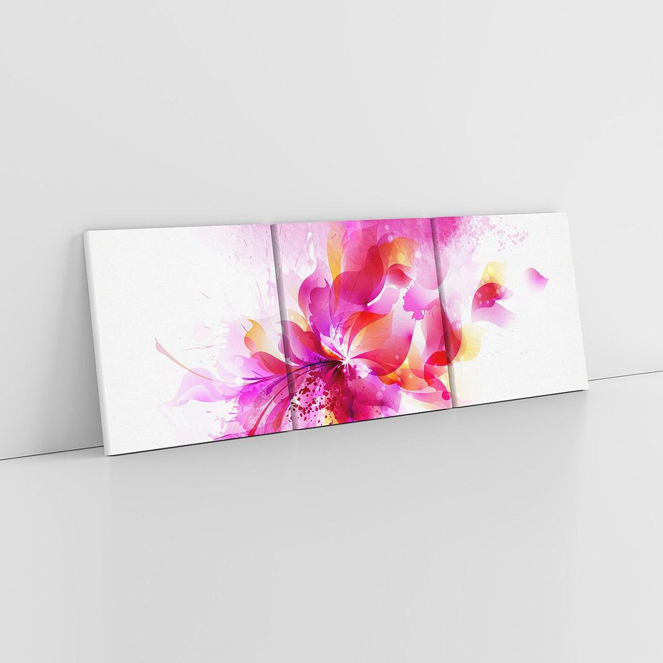 Obraz na płótnie 150x50 - Kwiaty abstrakcji - abstrakcja, kwiaty