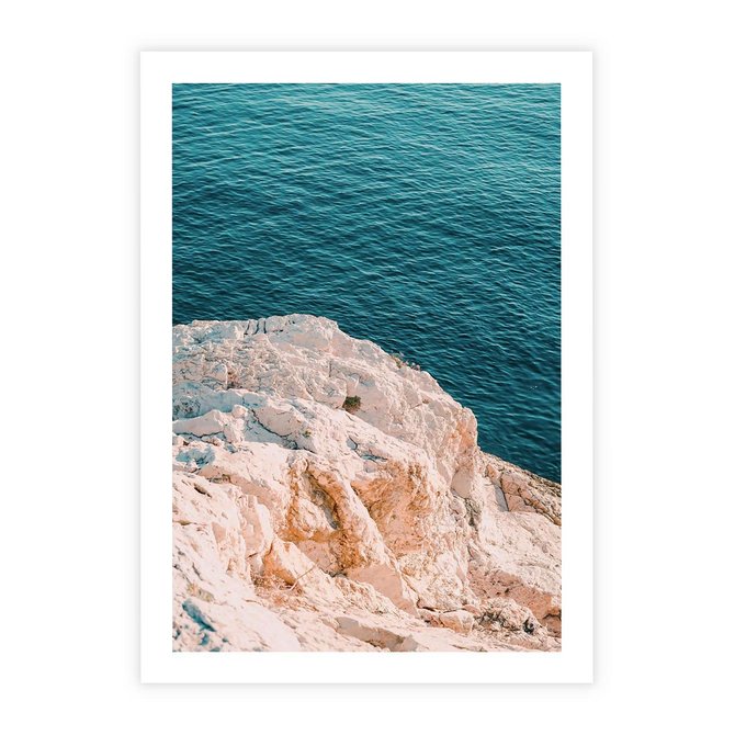 Plakat bez ramy 21x30 - Klifowy Horyzont: Brzeg Morza - brzeg morza, klify