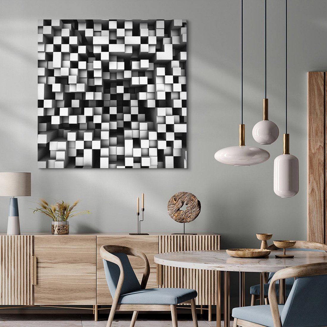 Obraz na płótnie 50x50 - Abstrakcyjne wizje w 3D - 3D, abstrakcja