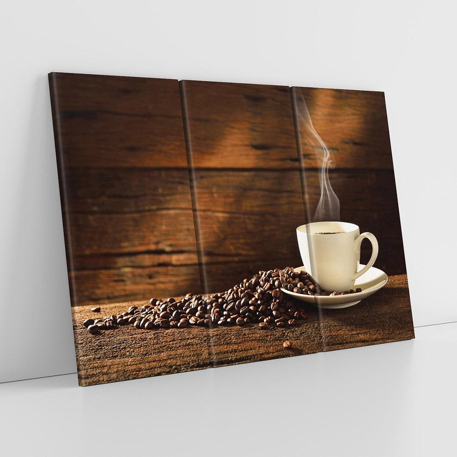 Obraz na płótnie 120x80 - Kawowe uniesienie w filiżance - kawa, filiżanka